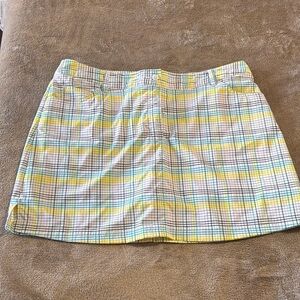 Slazenger Woman’s Plaid‎ Yellow and Teal Women's Skort